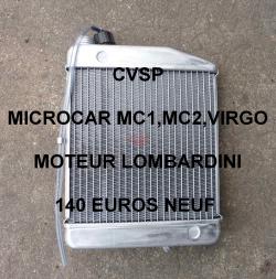 Radiateur moteur lombardini Mc1,Mc2,Virgo