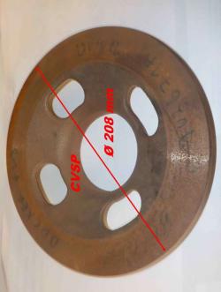 Disque  (diamtre 208 mm) Bellier Docker PIECES NEUVES ET ENTRETIEN 00703671A (0D125A)         piece voiture sans permis
